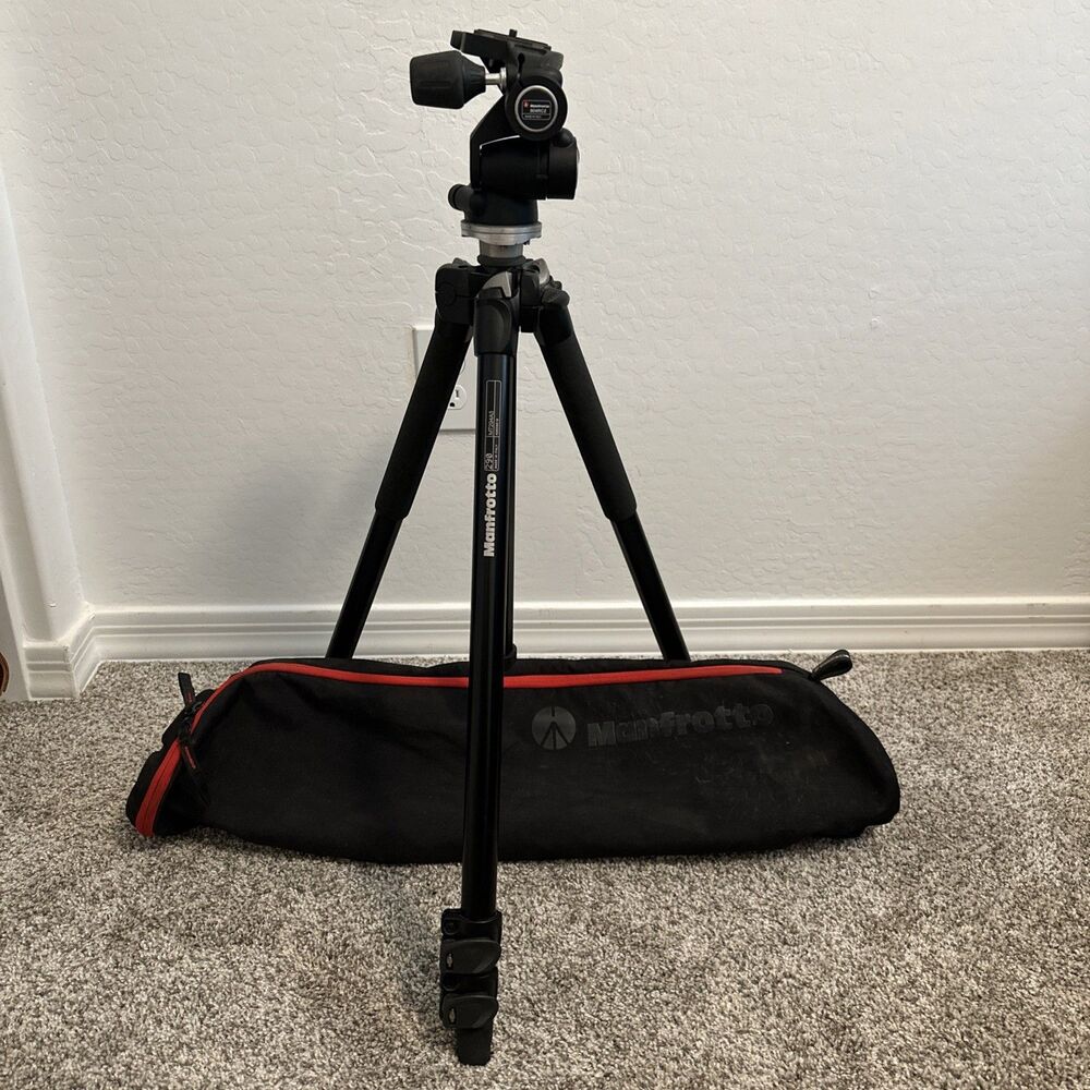 Manfrotto 290 MT294A3 Aluminum Tripod + Manfrotto 804RC2 3-Way Pan/Tilt Head